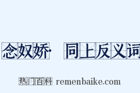 念奴娇·同上反义词是什么意思的图片